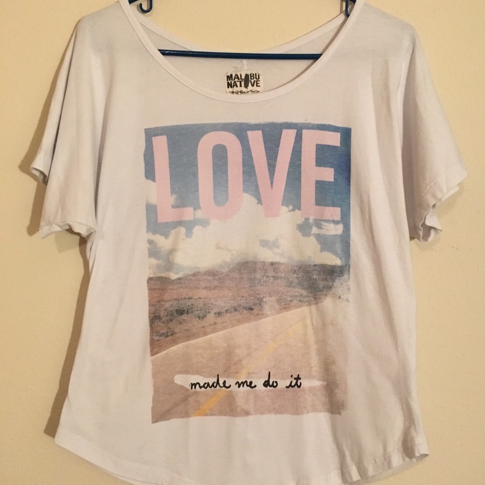 Love Made Me Do It White Short Sleeve T-Shirt S